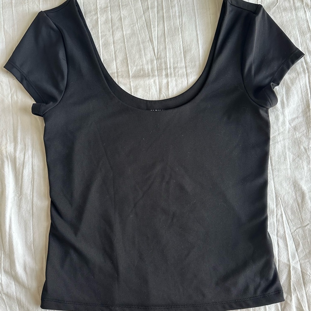 Old Navy Black Boat Neck Tee